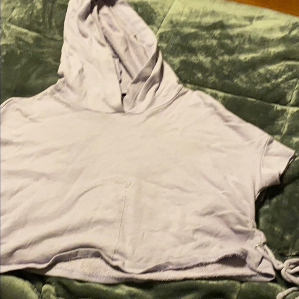 Short Sleeve Cropped Hoodie